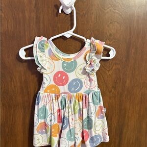 Colorful Smiley Face Baby Dress